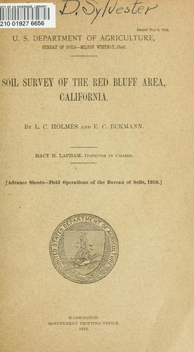 Soil survey of the Red Bluff area, California