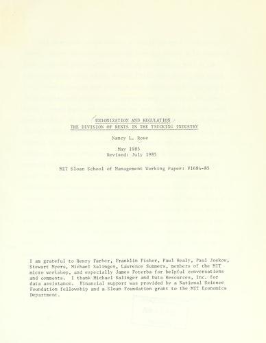 Unionization and regulation