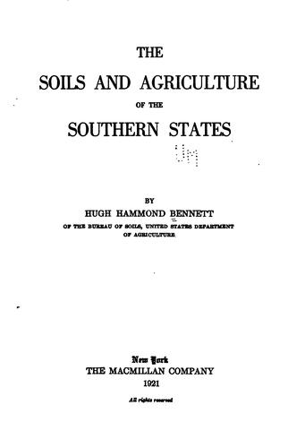 The soils and agriculture of the southern states