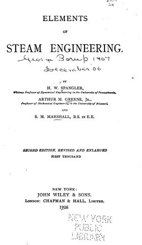 Elements of steam engineering