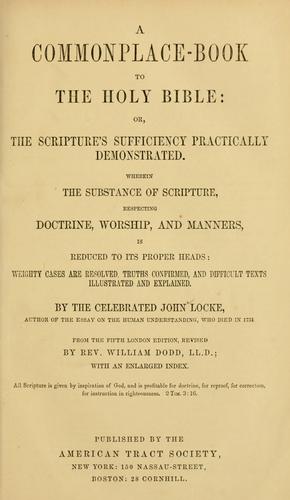 A common-place book to the Holy Bible