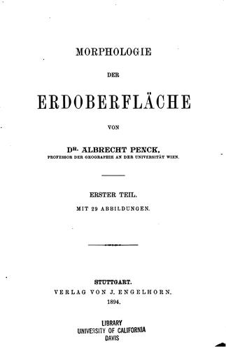Morphologie der Erdoberfläche