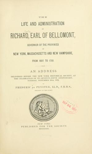 The life and administration of Richard