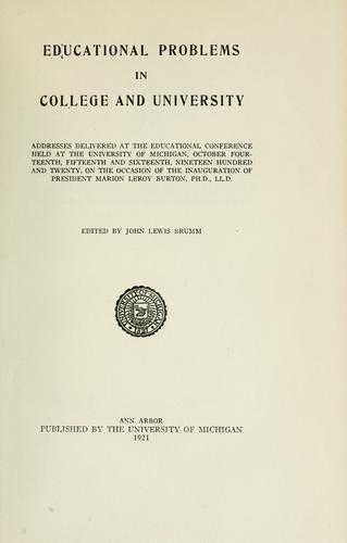 Educational problems in college and university