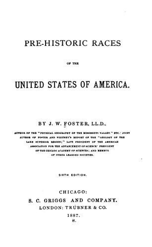 Pre-historic races of the United States of America