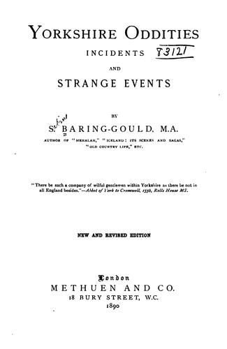 Yorkshire oddities, incidents and strange events