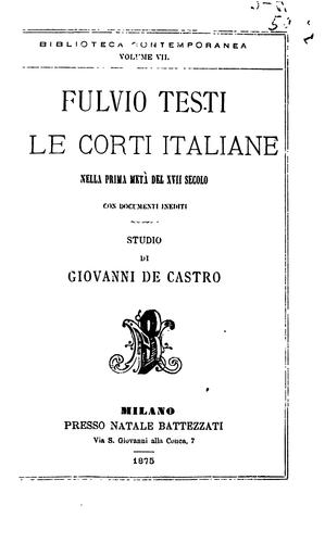 Fulvio Testi e le corti italiane nella prima metà del XVII secolo