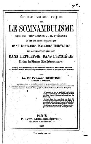 Étude scientifique sur le somnambulisme