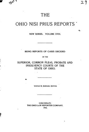 The Ohio nisi prius reports