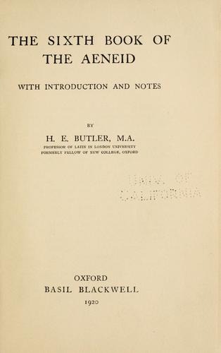 The sixth book of the Aeneid