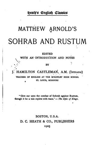 Matthew Arnold's Sohrab and Rustum