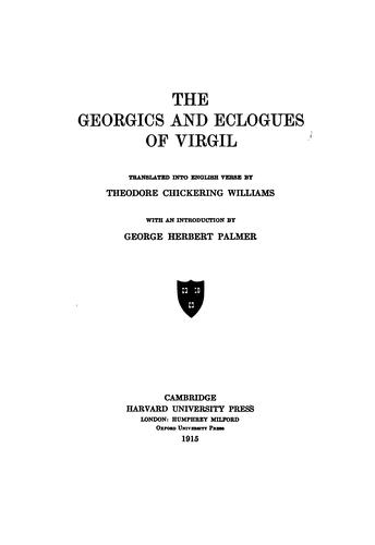The Georgics and Eclogues of Virgil