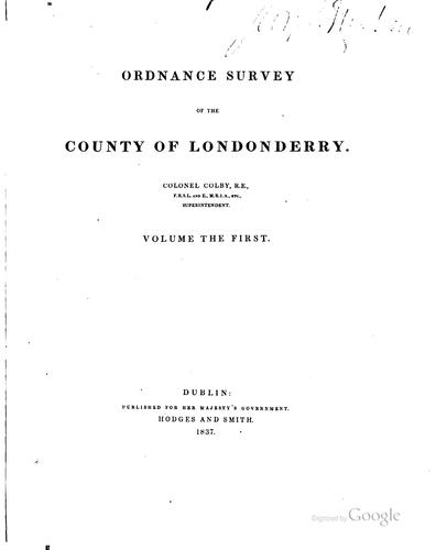 Ordnance survey of the county of Londonderry
