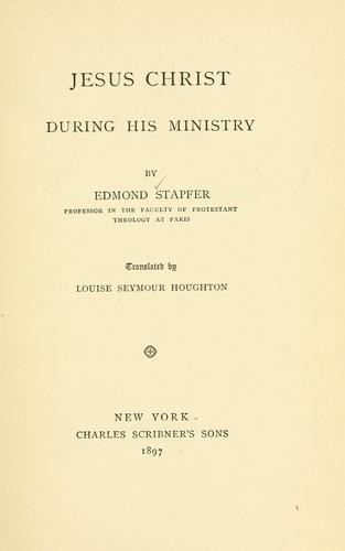 Jesus Christ during his ministry