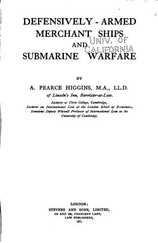 Defensively-armed merchant ships and submarine warfare
