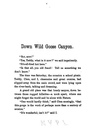 Down Wild Goose Canyon