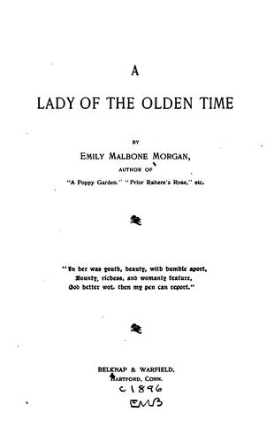 A lady of the olden time ..