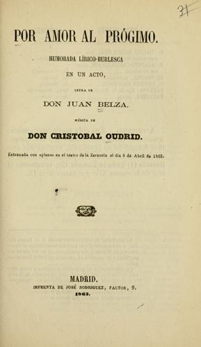 Por amor al prógimo [i.e. prójimo]