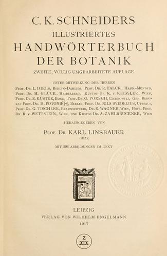 Illustriertes Handwörterbuch der Botanik