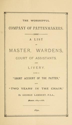 The Worshipful Company of Pattenmakers
