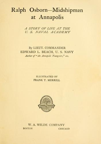 Ralph Osborn--midshipman at Annapolis