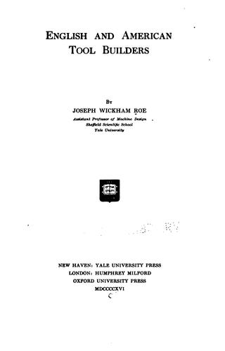 English and American tool builders
