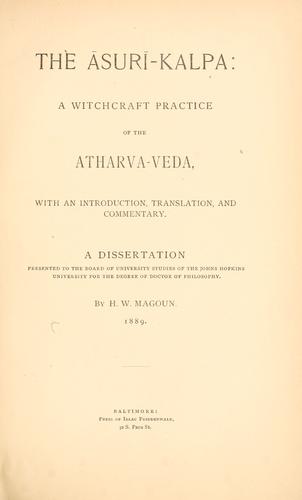 The Asuri-Kalpa