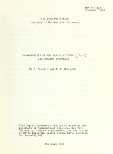 On generators of the Banach algebra L1 (0,oo) and related questions
