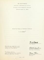 Analytical theory of turbulent diffusion