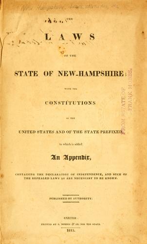 The laws of the state of New-Hampshire