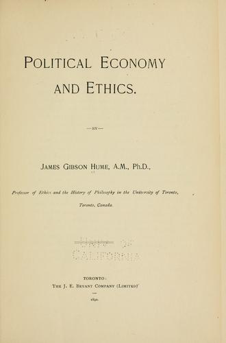 Political economy and ethics