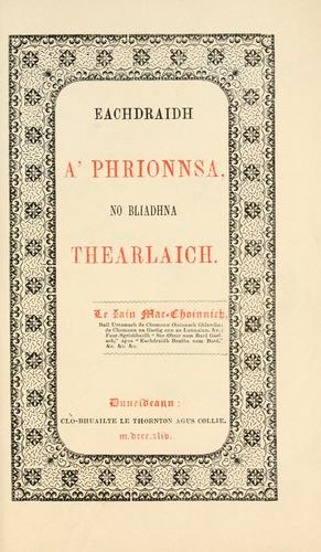 Eachdraidh a' Phrionnsa, no Bliadhna Thearlaich