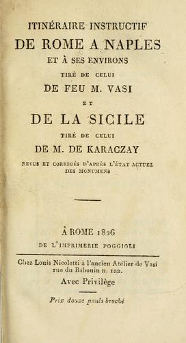 Itinéraire instructif de Rome à Naples et à ses environs