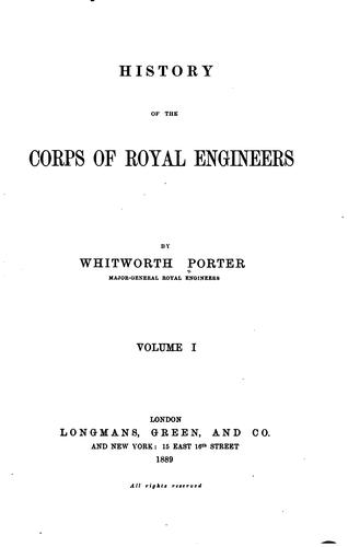 History of the Corps of Royal Engineers