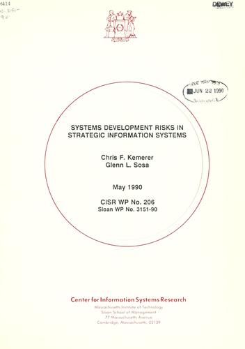 Systems development risks in strategic information systems