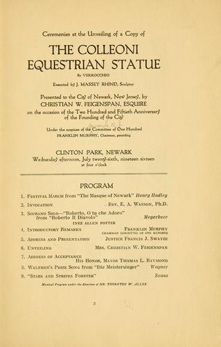 Ceremonies at the unveiling of a copy of the Colleoni equestrian statue by Verrocchio
