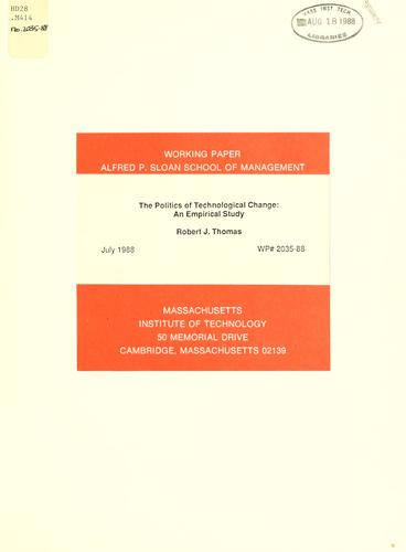 The politics of technological change