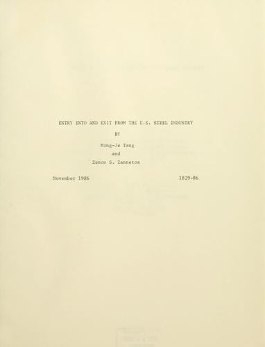 Entry into and exit from the U.S. steel industry
