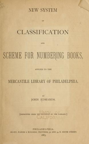 New system of classification and scheme for numbering books