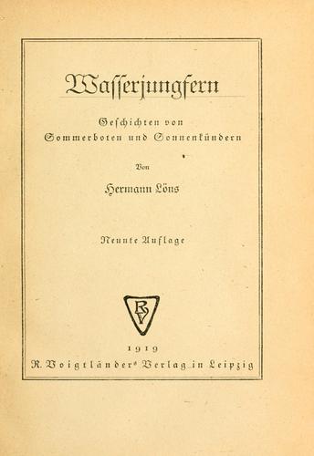Wasserjungfern