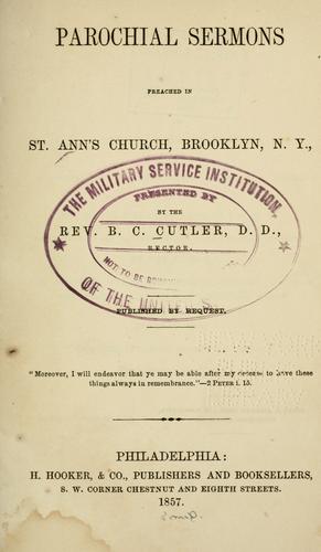 Parochial sermons preached in St. Ann's church Brooklyn, N.Y