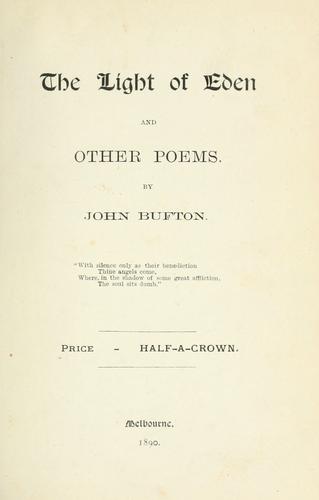 The light of Eden, and other poems