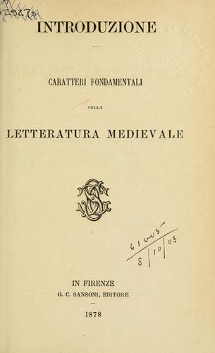 Storia della letteratura italiana