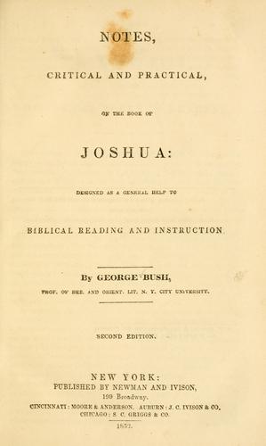 Notes, critical and practical, on the book of Joshua