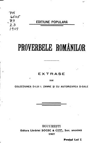 Proverbele românilor
