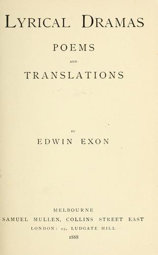 Lyrical drama, poems, and translations