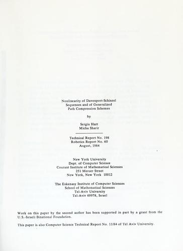 Nonlinearity of Davenport-Schinzel sequences and of generalized path compression schemes