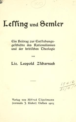 Lessing und Semler