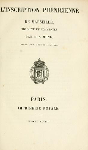 L' inscription phénicienne de Marseille