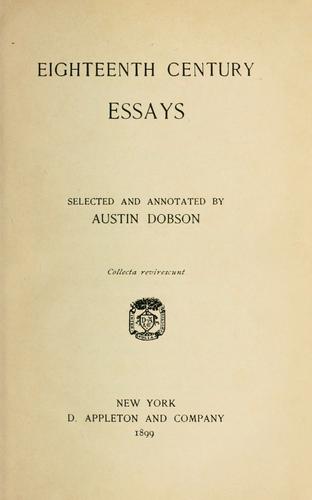 Eighteenth century essays